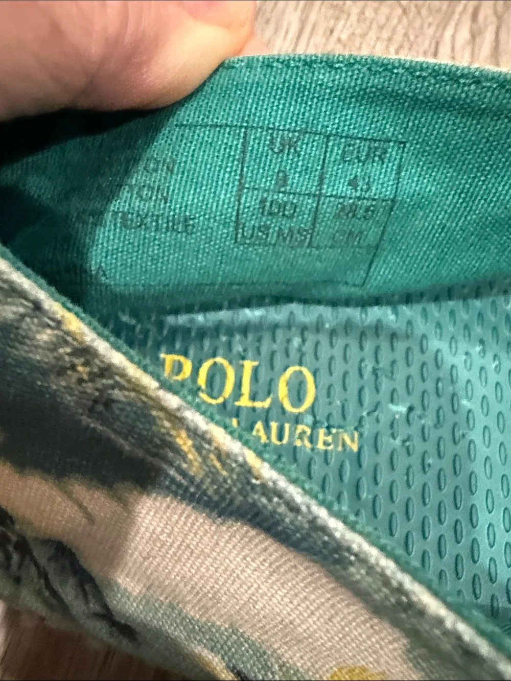 Polo by Ralph Lauren Teal Tropical Canvas Espadrilles - MENS Sz 10